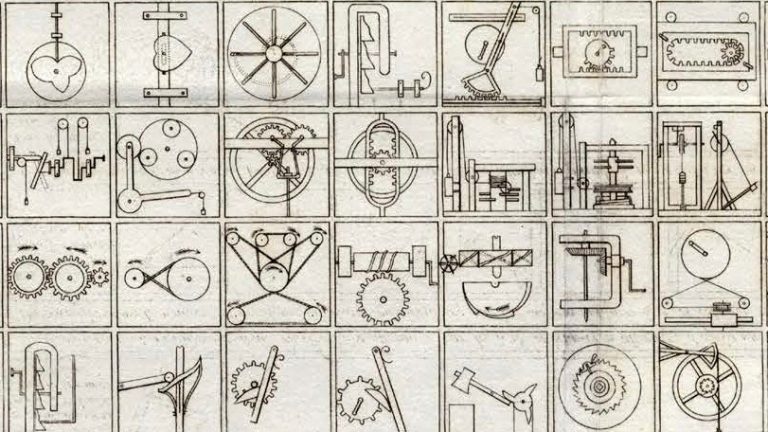 Small images of old scientific machines